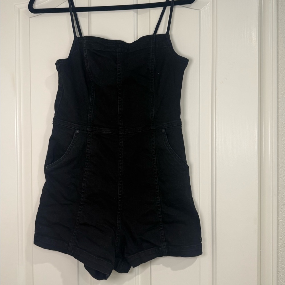 Black Jean Volcom romper